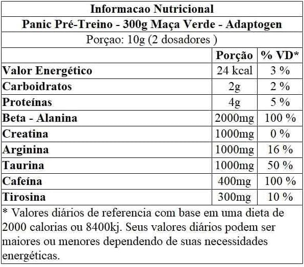Adaptogen Panic Pré Workout