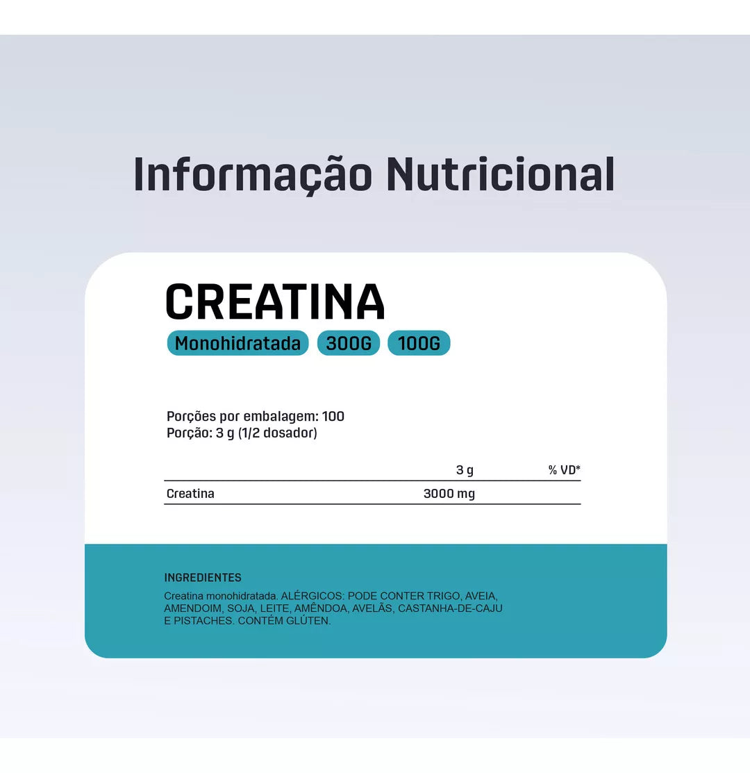CREATINA MONOHIDRATADA - POTE 300g